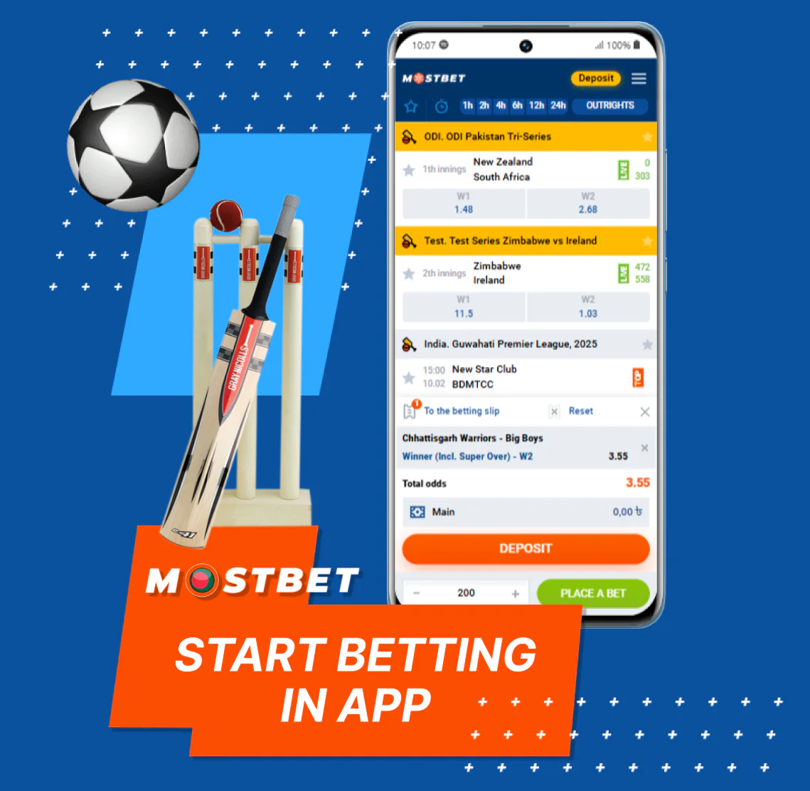 Getting started with betting on the Mostbet app