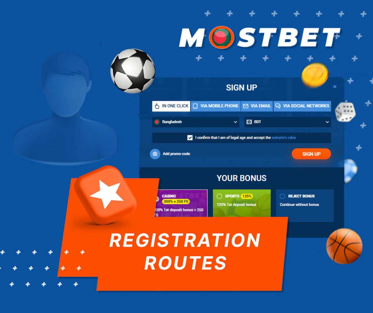 Registration methods for Mostbet users in Bangladesh